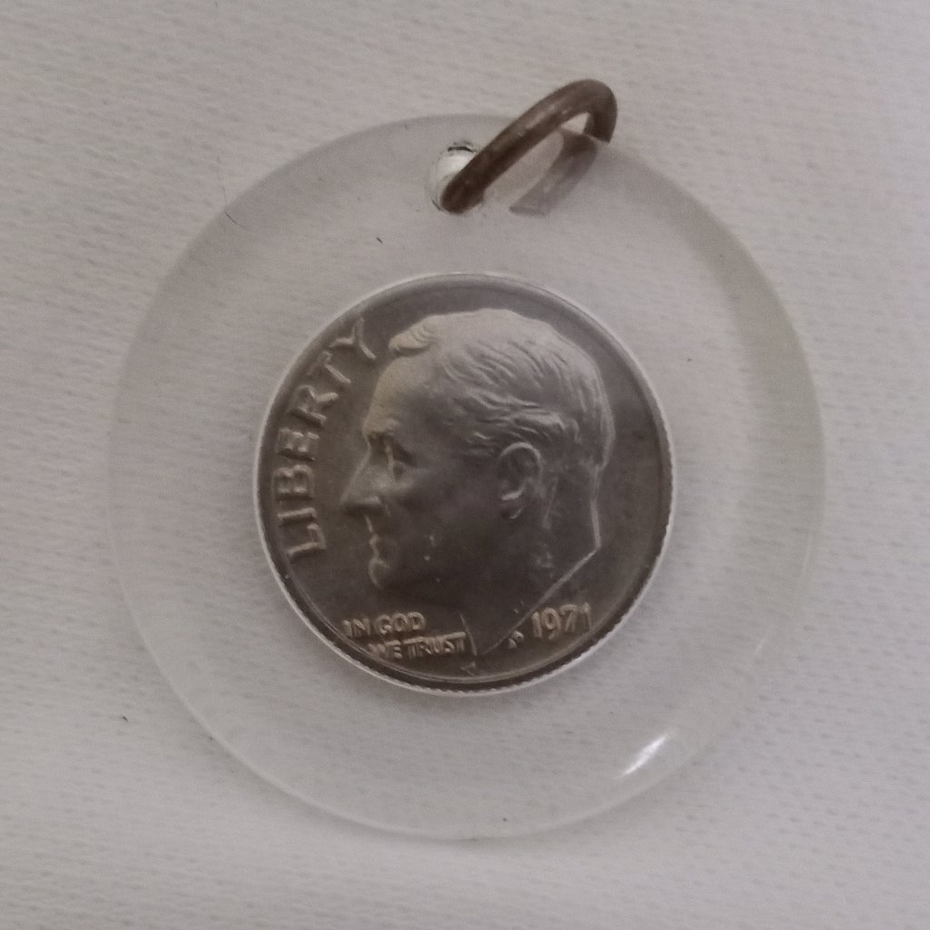 1971 Roosevelt Dime Pendant